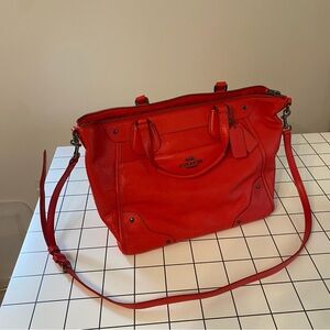 Bright Orange Coach Purse